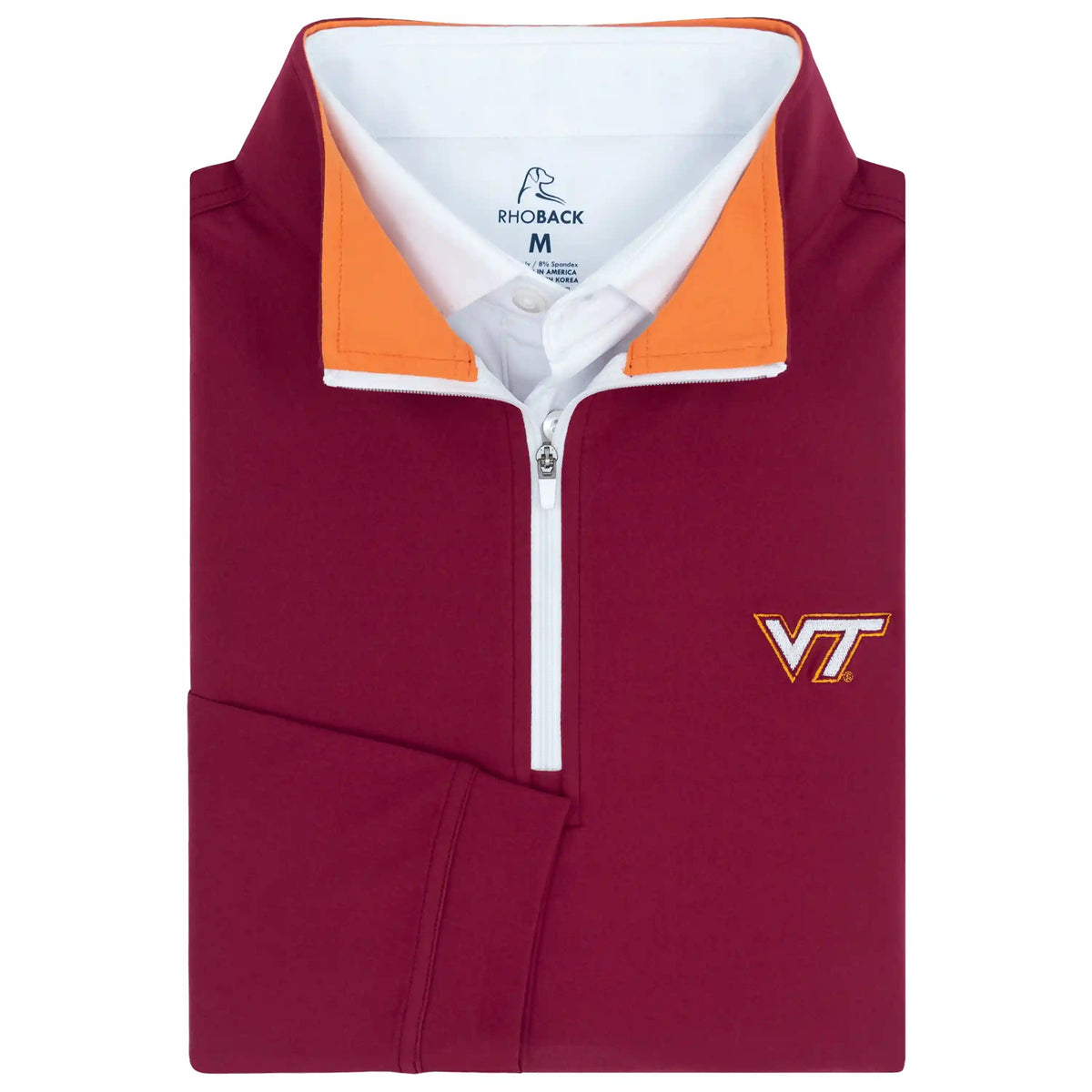 Solid Collegiate Q-Zip - Virginia Tech