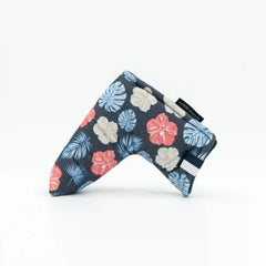 The Red, White & Hibiscus Blade Putter Cover