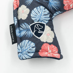 The Red, White & Hibiscus Blade Putter Cover